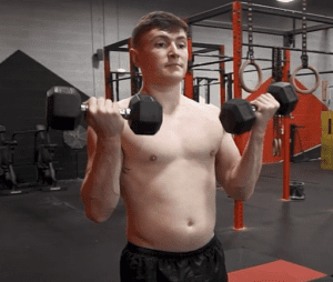 athlete doing weightlifting